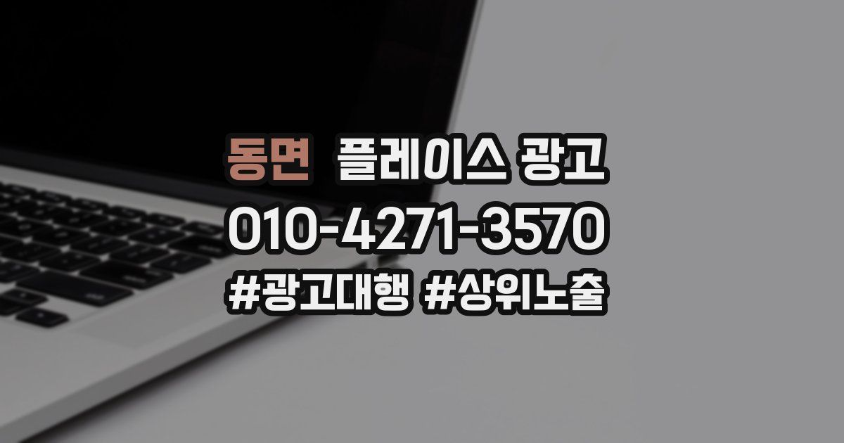 동면 플레이스 광고
