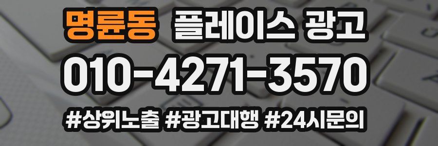 명륜동 플레이스 광고