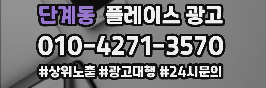 단계동 플레이스 광고