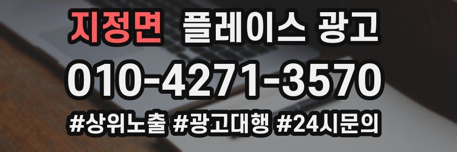 지정면 플레이스 광고