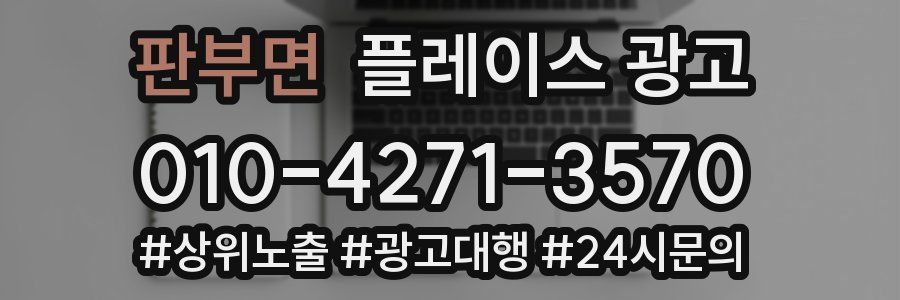 판부면 플레이스 광고