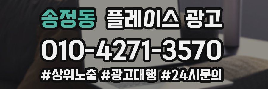 송정동 플레이스 광고