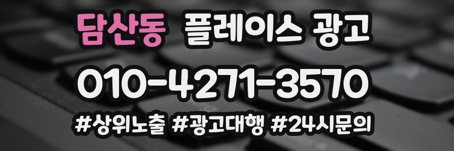 담산동 플레이스 광고