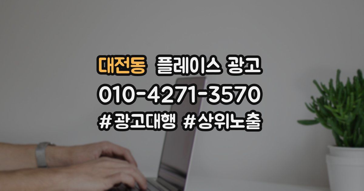 대전동 플레이스 광고