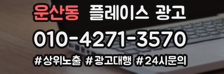 운산동 플레이스 광고