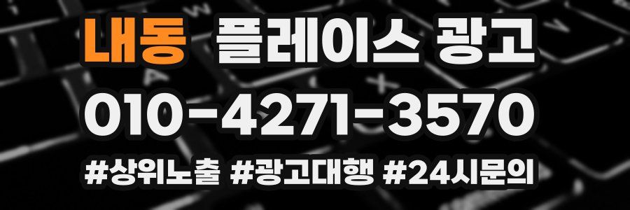 내동 플레이스 광고