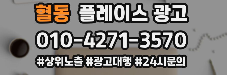 혈동 플레이스 광고