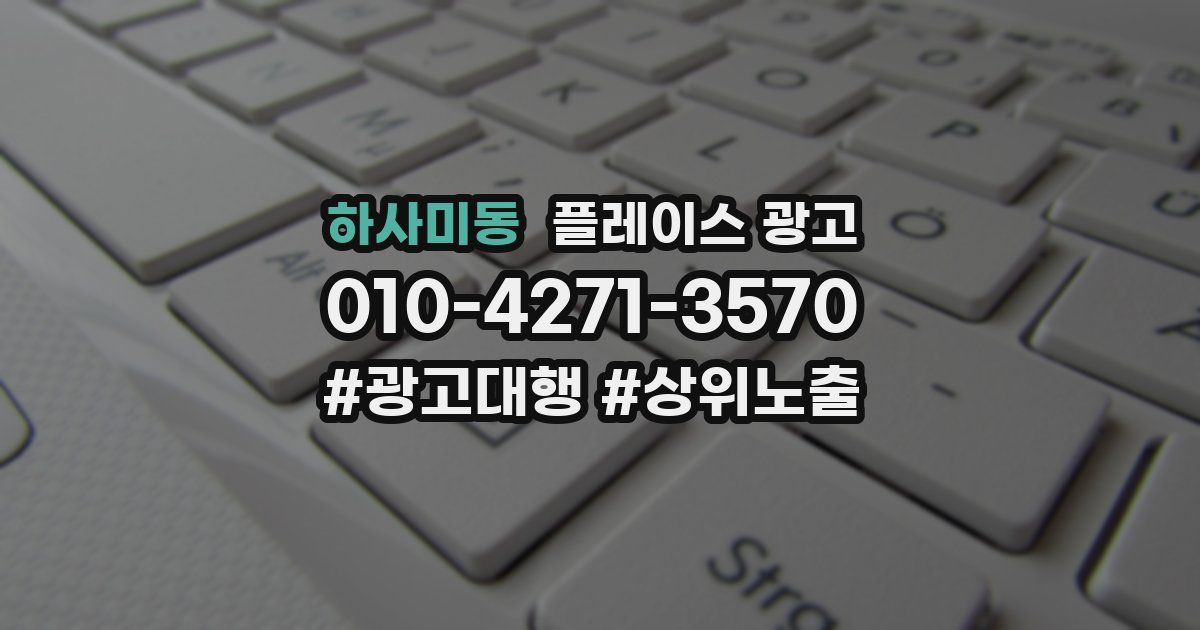 하사미동 플레이스 광고