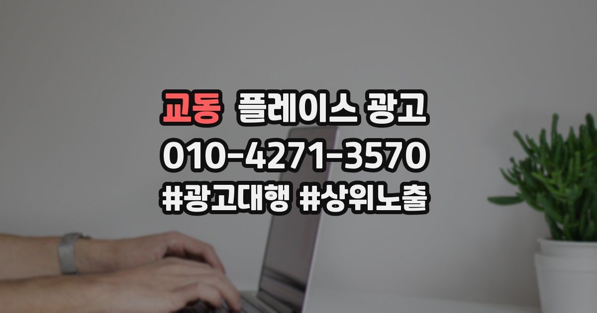 교동 플레이스 광고