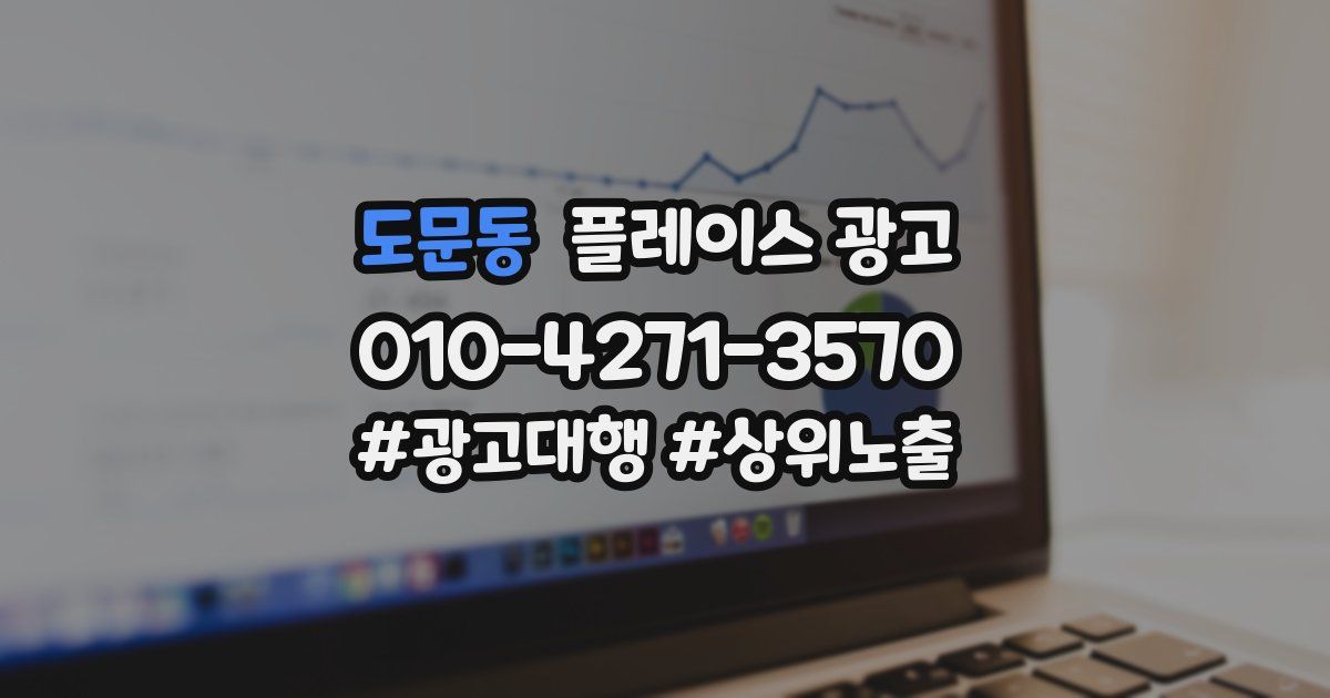 도문동 플레이스 광고