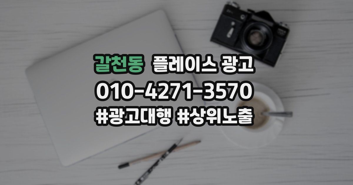 갈천동 플레이스 광고