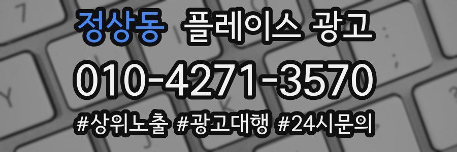 정상동 플레이스 광고