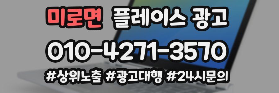 미로면 플레이스 광고