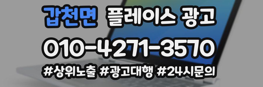 갑천면 플레이스 광고