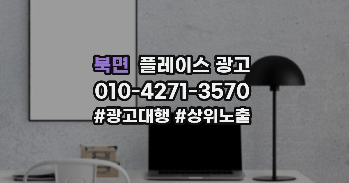 북면 플레이스 광고