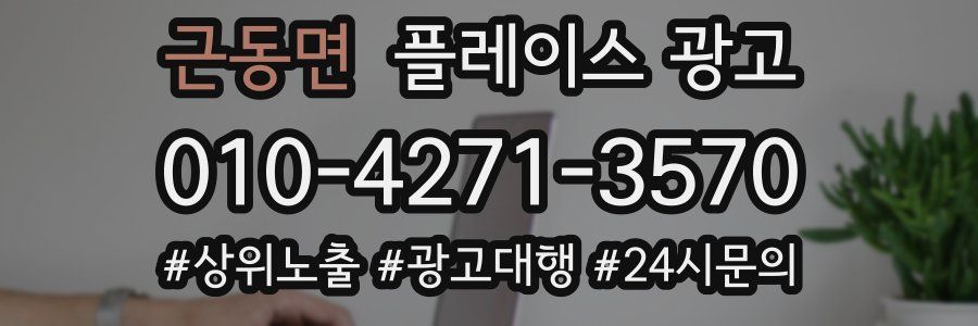 근동면 플레이스 광고