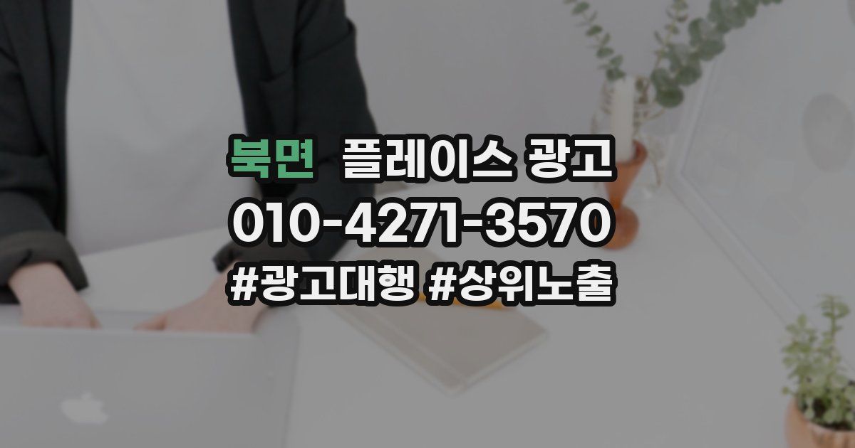 북면 플레이스 광고