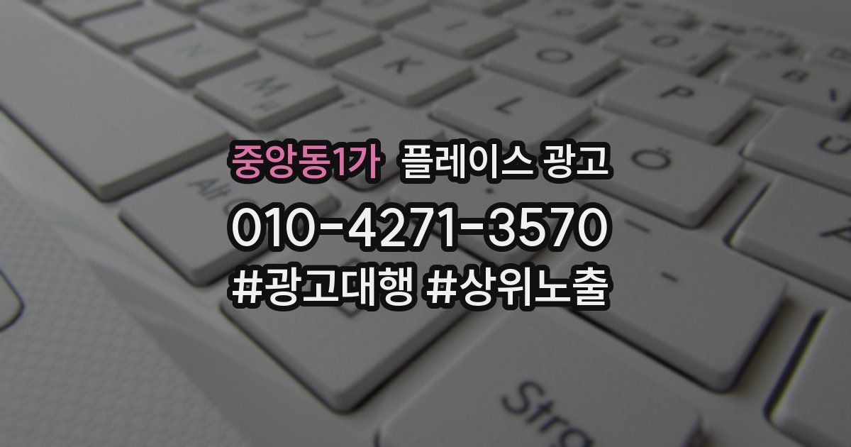 중앙동1가 플레이스 광고