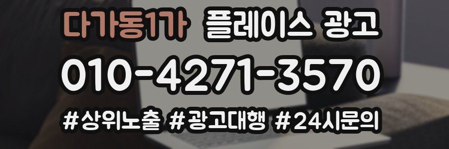 다가동1가 플레이스 광고