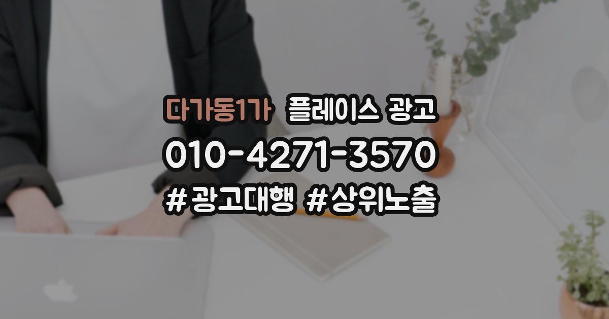 다가동1가 플레이스 광고