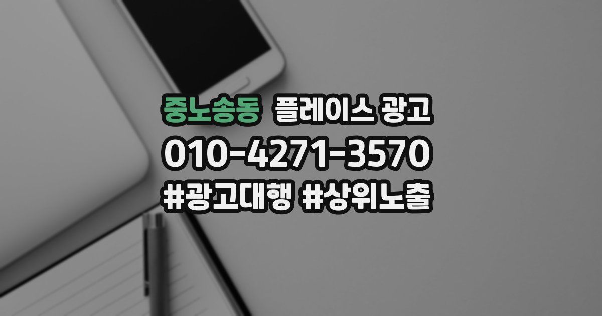 중노송동 플레이스 광고