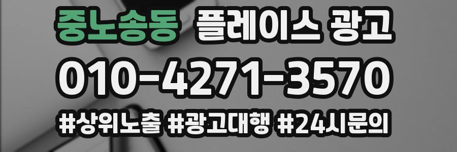 중노송동 플레이스 광고