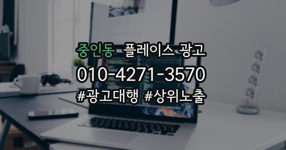 중인동 플레이스 광고