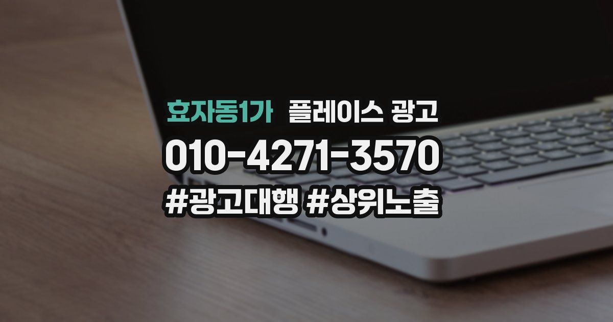 효자동1가 플레이스 광고
