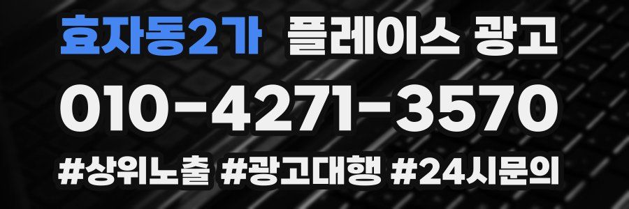 효자동2가 플레이스 광고