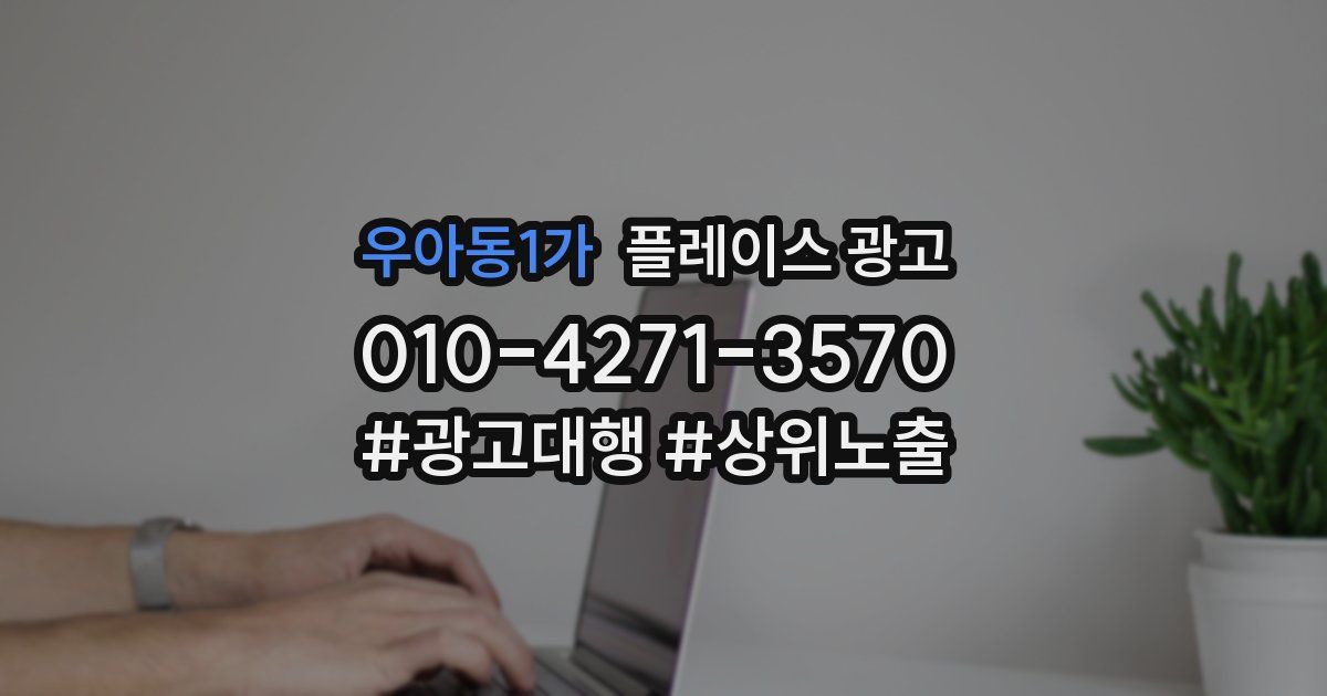 우아동1가 플레이스 광고