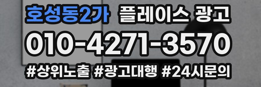 호성동2가 플레이스 광고