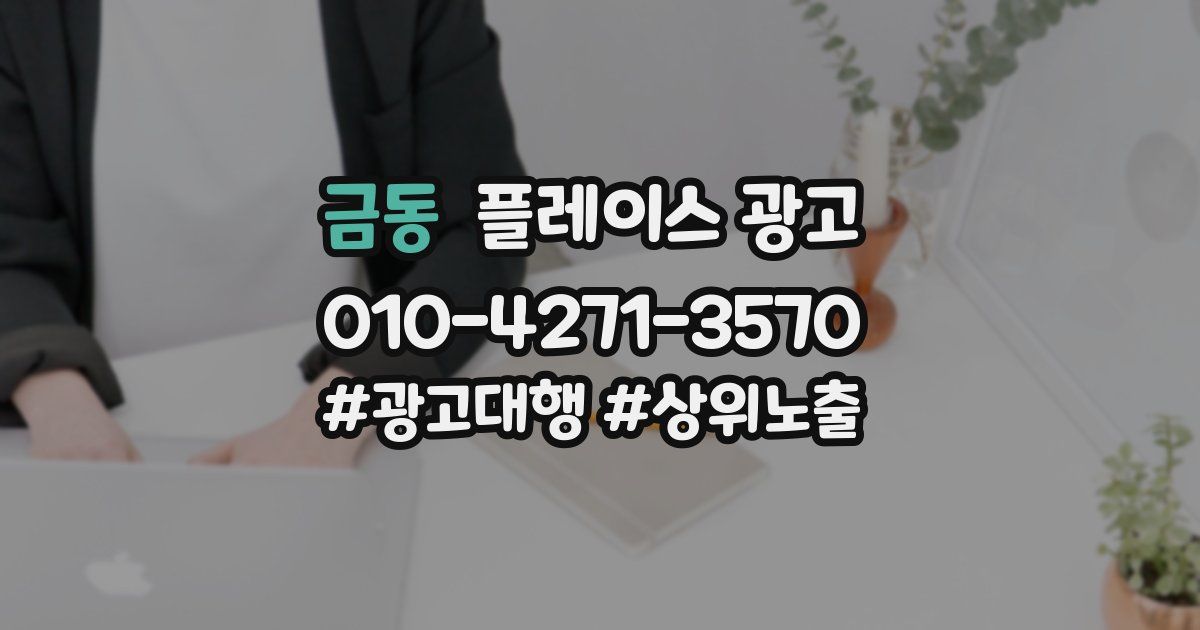 금동 플레이스 광고