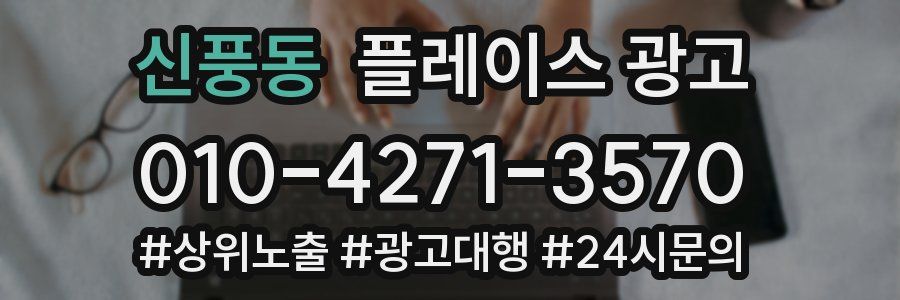 신풍동 플레이스 광고