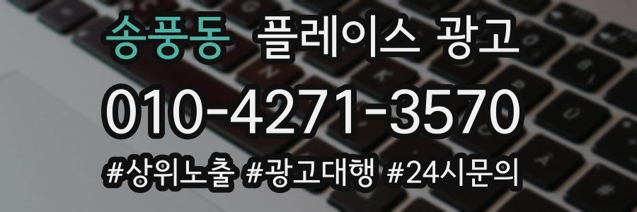 송풍동 플레이스 광고