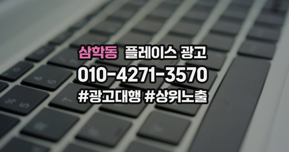 삼학동 플레이스 광고