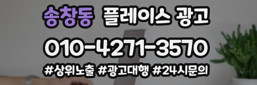 송창동 플레이스 광고