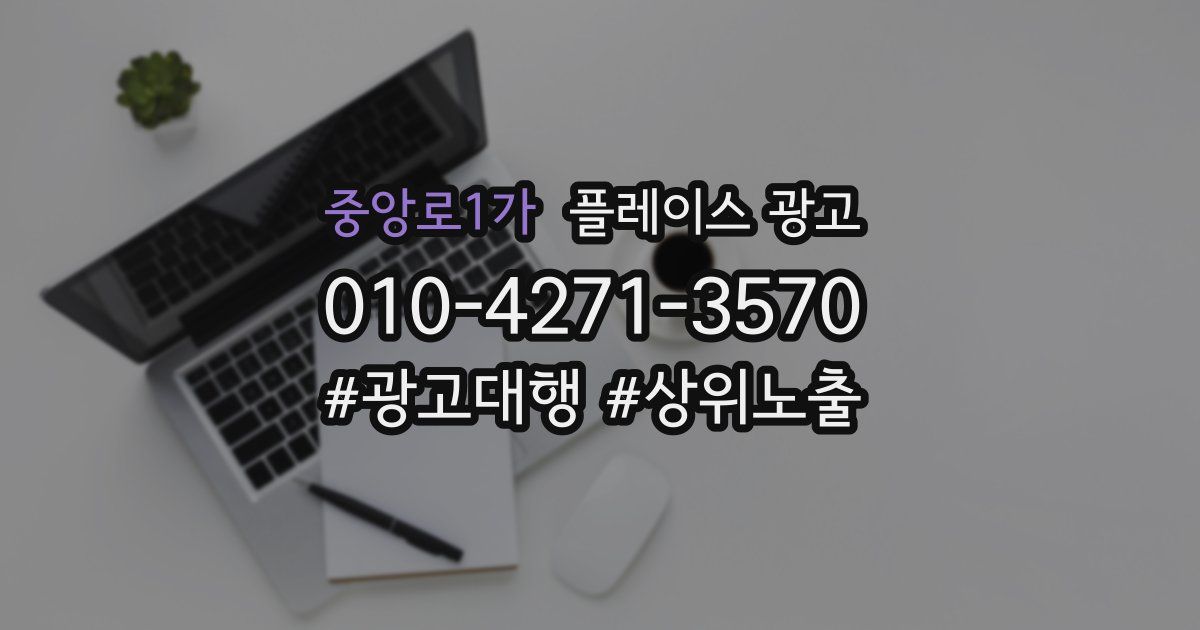 중앙로1가 플레이스 광고