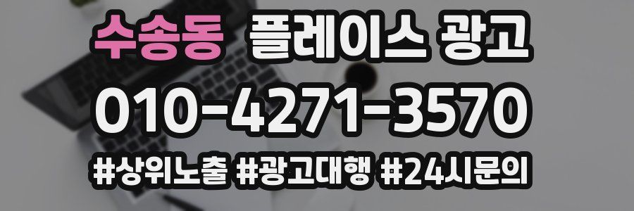 수송동 플레이스 광고