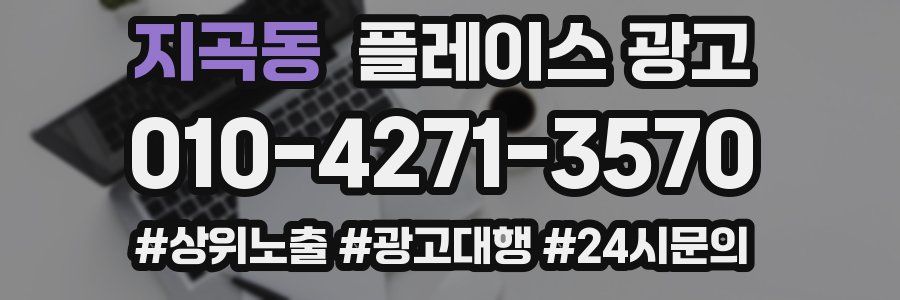 지곡동 플레이스 광고
