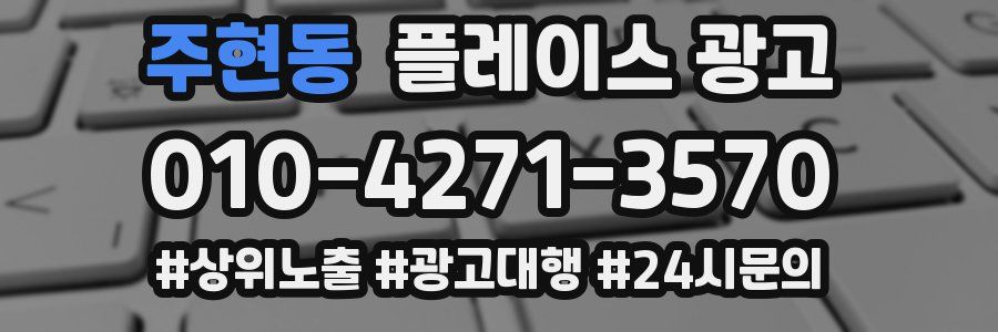 주현동 플레이스 광고