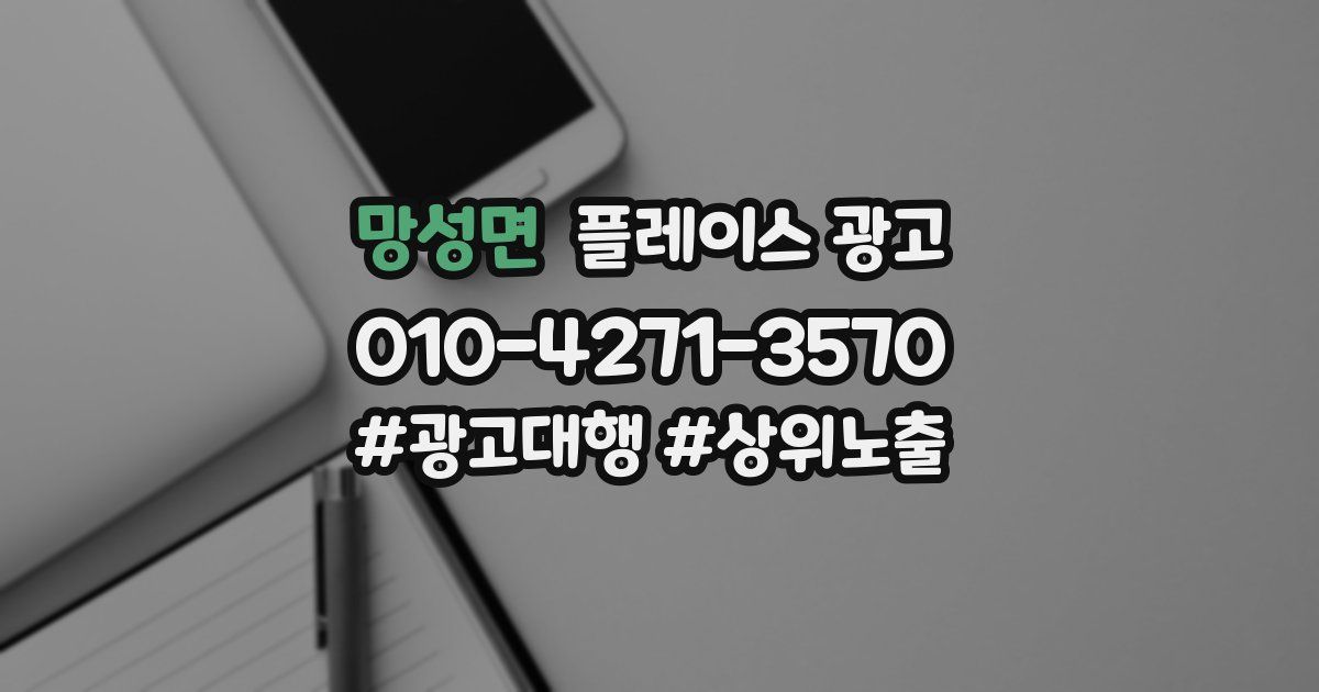 망성면 플레이스 광고