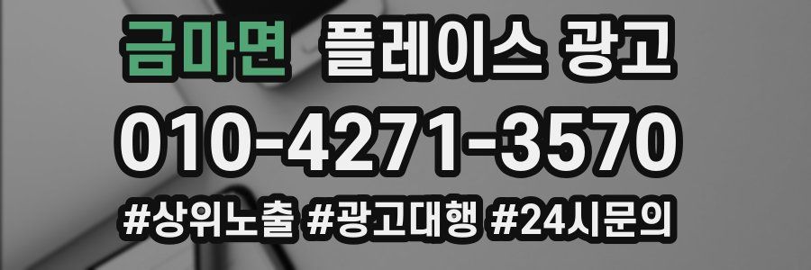 금마면 플레이스 광고
