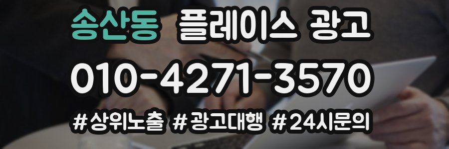 송산동 플레이스 광고