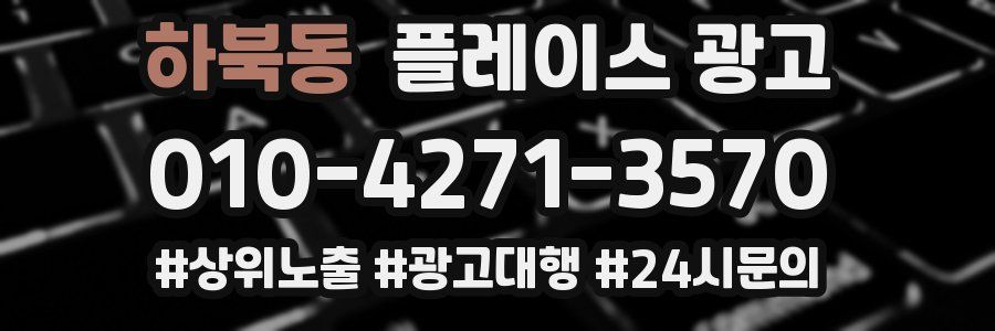 하북동 플레이스 광고