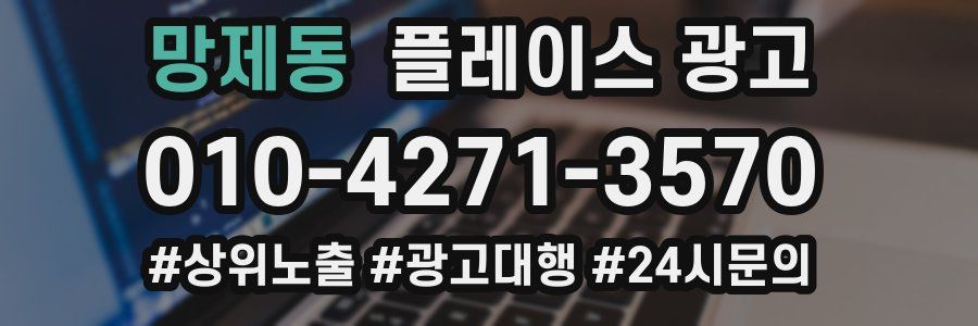 망제동 플레이스 광고