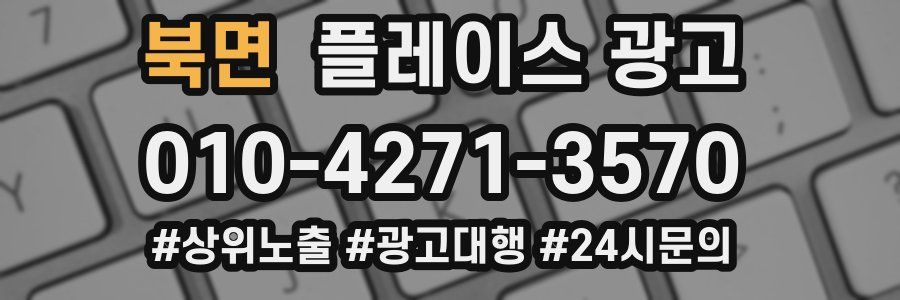 북면 플레이스 광고