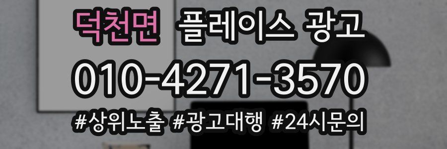 덕천면 플레이스 광고