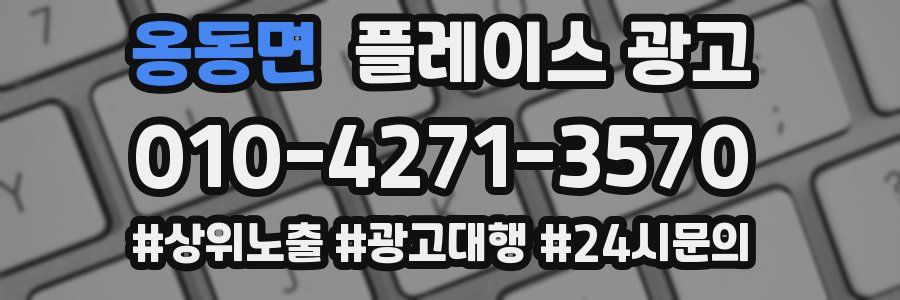 옹동면 플레이스 광고