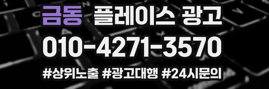 금동 플레이스 광고