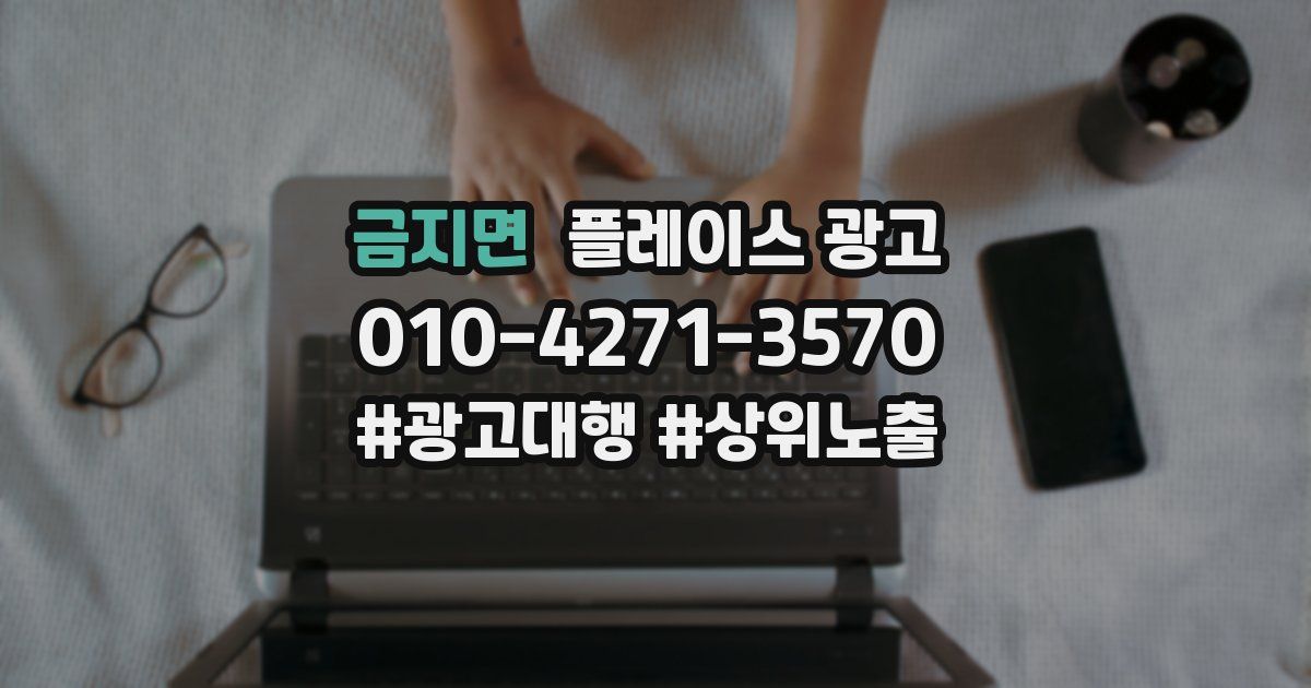 금지면 플레이스 광고